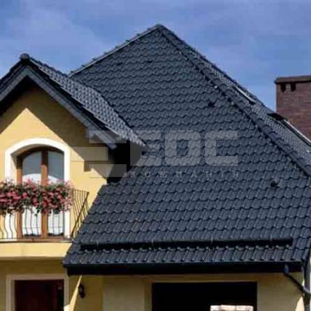 Керамическая черепица Braas Рубин 9V антрацитовая ангобированная