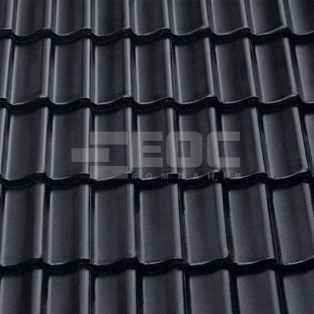 Цементно-песчаная черепица BRAAS Дабл S Черная Cisar