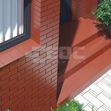 Клинкерная фасадная плитка Cerrad Burgund гладкая 245х65х7