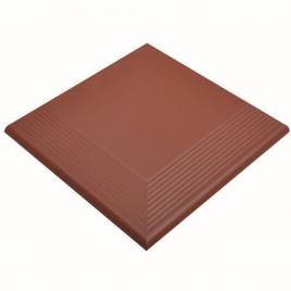 Клинкерная угловая ступень Cerrad гладкая Rot 300x300x11
