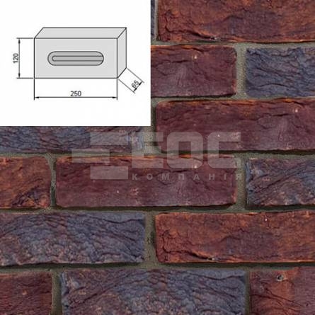 Екатеринославский кирпич ручной формовки Бургундия NF 250x120x65 