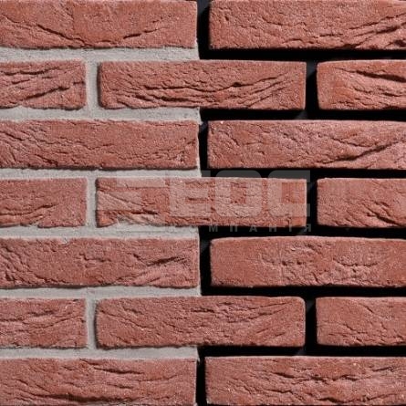 Фасадная плитка ручной формовки Donkerood DF 215x20x65