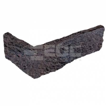 Угловая плитка ручной формовки Zwart Blauw Bezaagseld WF 210/100х50х20