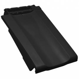 Бічна ліва керамічна черепиця Z10 благородна чорна ангобована