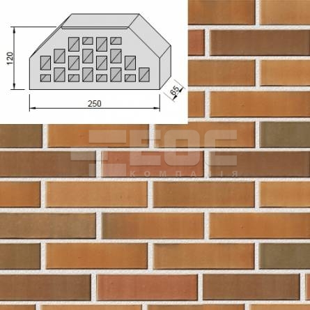 Клинкерный кирпич Керамейя Магма Топаз фасонный ВФ-4 