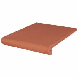 Клинкерная ступень антическая рифленая Ruby Red 330х245х16