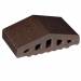 Профільна цегла для огорожі 02 Glazed Brown 180/120х100х58