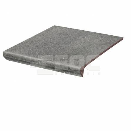 Клинкерная ступень с капиносом простая Paradyz Mattone Sabbia Grafit 300х330х38