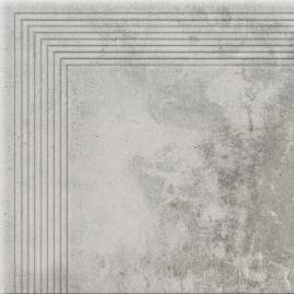 Клинкерная угловая ступень Cerrad Piatto Gris 300x300x9