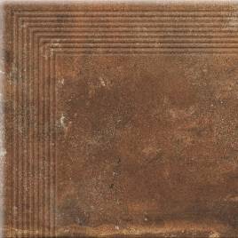 Клинкерная угловая ступень Cerrad Piatto Red 300x300x9