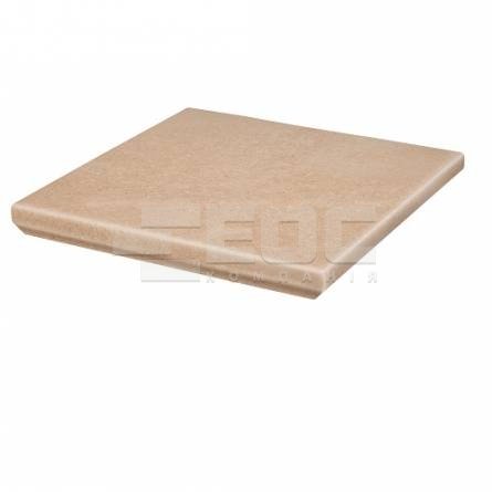 Клинкерная угловая ступень с капиносом Paradyz Mattone Sabbia Beige 330х330х38