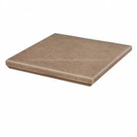 Клинкерная угловая ступень с капиносом Paradyz Mattone Sabbia Brown 330х330х38