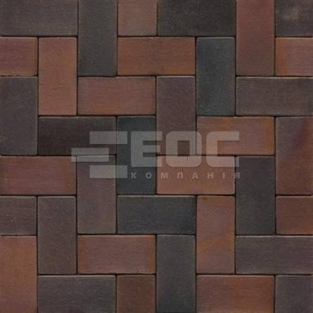 Тротуарная клинкерная брусчатка 04S Rotbraun Bunt Spezial 200x65x52