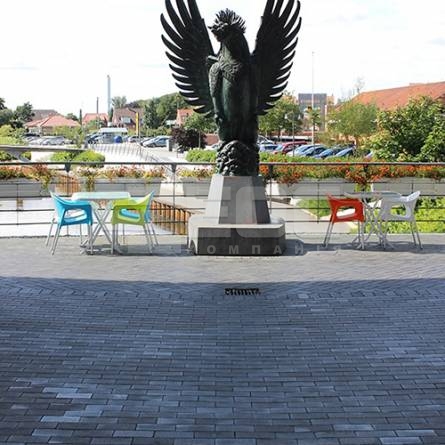 Тротуарна клінкерна бруківка 15 Schwarz Bunt Edelglanz 200x65x52