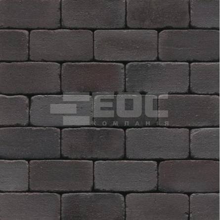 Тротуарная клинкерная брусчатка 15SG Schwarz Bunt Edelglanz Gerumpelt 200x100x52