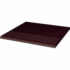 Клинкерная ступень простая рифленая Natural Brown 300х300х11 Paradyz