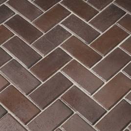 Тротуарная клинкерная брусчатка Penter Braunbunt Geflammt 200x100x52