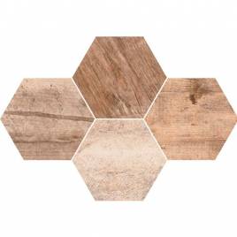 Плитка Stargres Grey Wind Antracite Mosaic Hexagon Rect 283x408x10