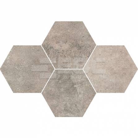 Плитка Stargres Grey Wind Dark Mosaic Hexagon Rect 283x408x10
