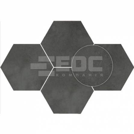 Плитка Stargres Town Antracite Mosaik Hexagon Rect 283x408x10