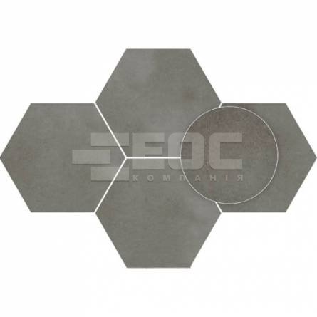 Плитка Stargres Town Grey Mosaik Hexagon Rect 283x408x10