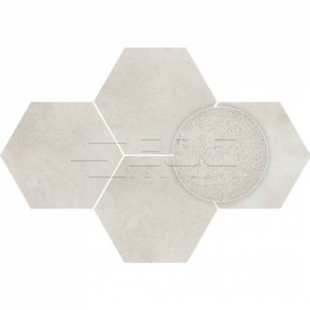 Плитка Stargres Town Soft Grey Mosaik Hexagon Rect 283x408x10