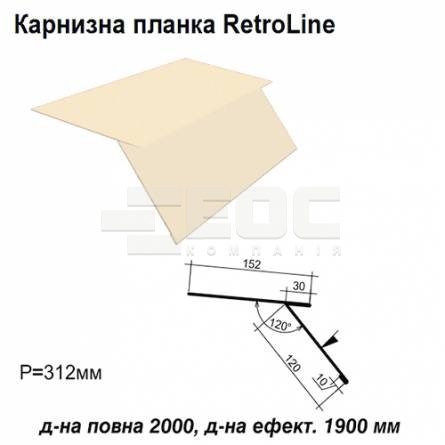 Карнизна планка Retroline RAL 1015 PE 0,5 мм