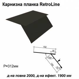 Карнизная планка Retroline RAL 033 PURMAT 0,5 мм