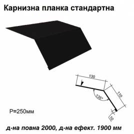 Карнизная планка стандартная RAL 033 PEMA 0,45 мм