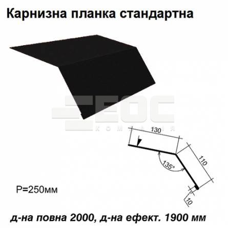Карнизная планка стандартная RAL 033 PEMA 0,45 мм