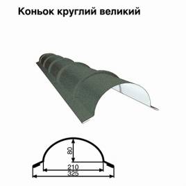 Коньок великий круглий RAL 023 PEMA 0,45 мм