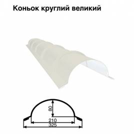 Конек большой круглый RAL 9003 PE 0,45 мм