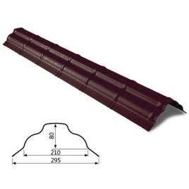 Конек Omega большой RAL 032  PEMA 0,5 мм