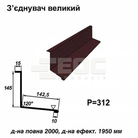 Соединитель большой RAL 032 PEMA 0,45 мм