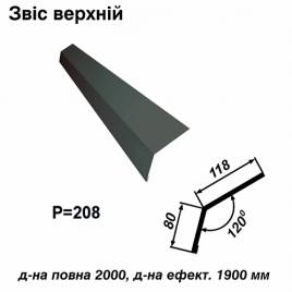 Свес верхний RAL 023 PURMAT 0,5 мм