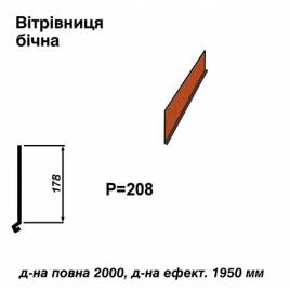 Ветровая планка боковая RAL 750 PEMA 0,45 мм