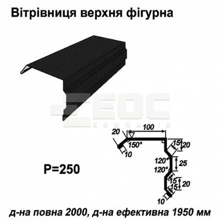 Ветровая планка фигурная RAL 033 PEMA 0,5 мм