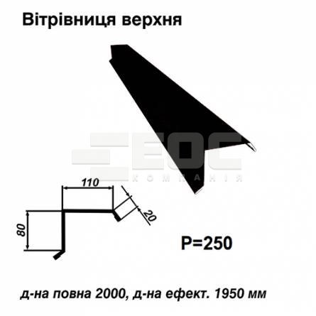 Ветровая планка верхняя RAL 033 PEMA 0,45 мм  