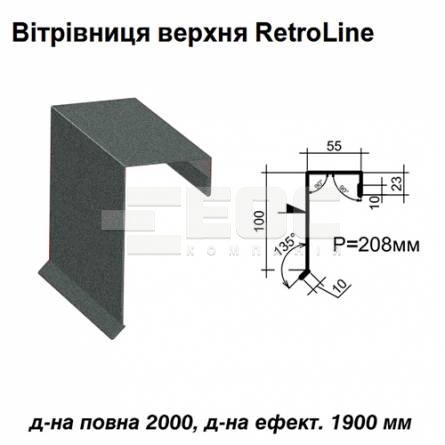 Ветровая планка верхняя Retroline RAL 023 PEMA 0,45 мм
