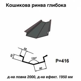 Ендова глубокая RAL 023 PURMAT 0,5 мм