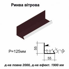 Ринва вітрова RAL 032 PEMA 0,5 мм