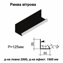Ендова ветровая RAL 033 PEMA 0,5 мм