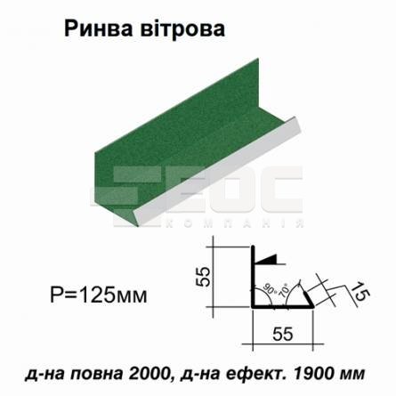Ринва вітрова RAL 6005 PEMA 0,5 мм