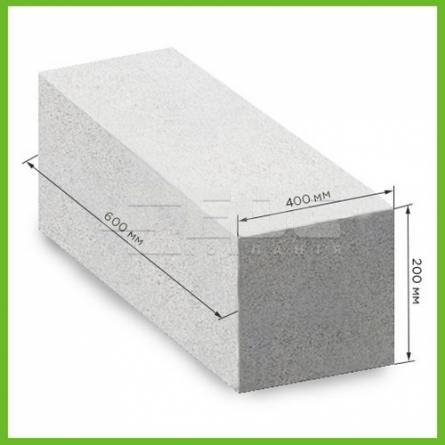 Газобетонный блок гладкий Stonelight D500, 600х200х400