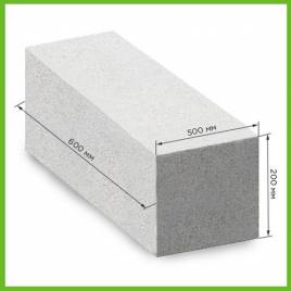 Газобетонний блок гладкий Stonelight D500, 600х200х500
