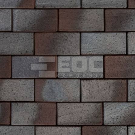 Тротуарная клинкерная брусчатка ABC Lubeck braun-blaugeflammt 200x100x45