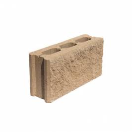 Парканний блок колотий Бежевий 390х190х120