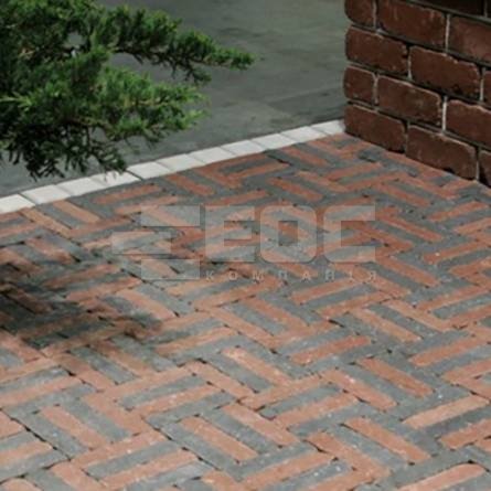 Тротуарная плитка Кирпич Барселона Антик 186х60х40 (полный прокрас) Черный