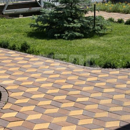 Тротуарна плитка Ромб 150х150х60 Персиковий