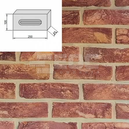 Екатеринославский кирпич ручной формовки Осенний лист NF 250x120x65
